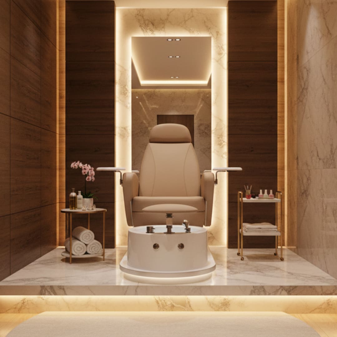 Aura- poltrona podologia premium con lavabo integrato
