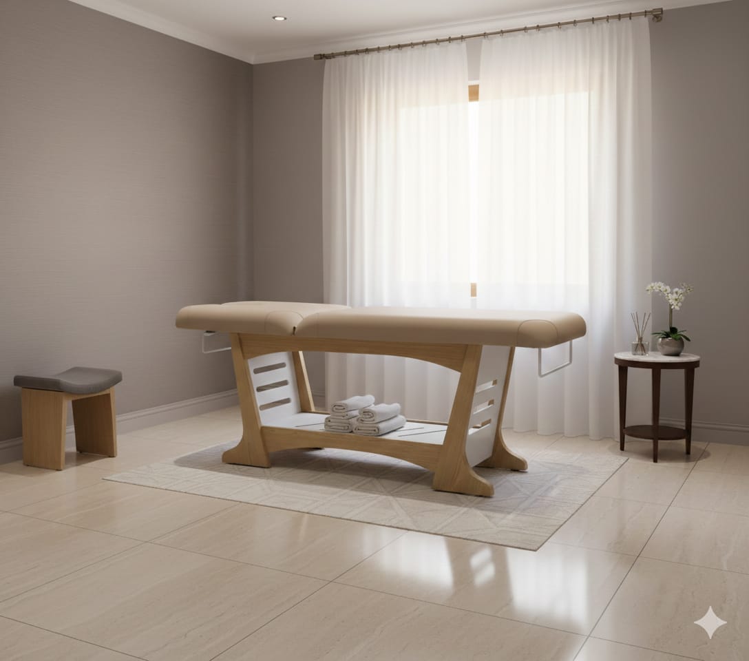 nui - lettino per estetica e massaggi